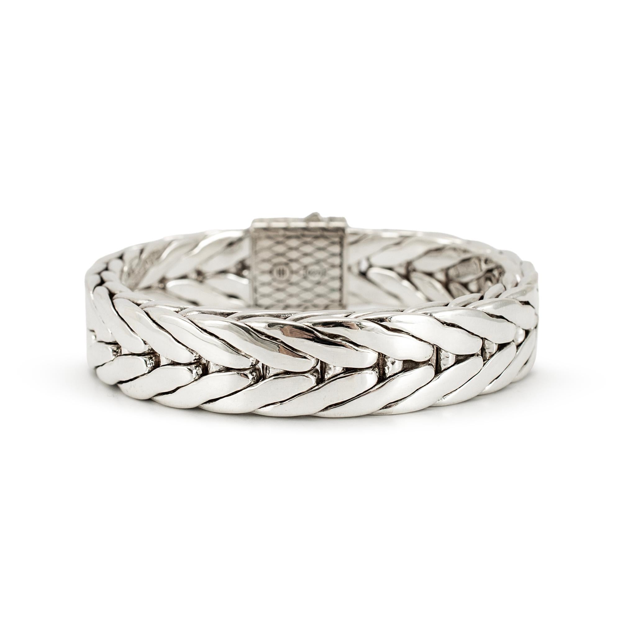 Men’s John Hardy 925 Sterling Silver Wide Modern Link Bracelet