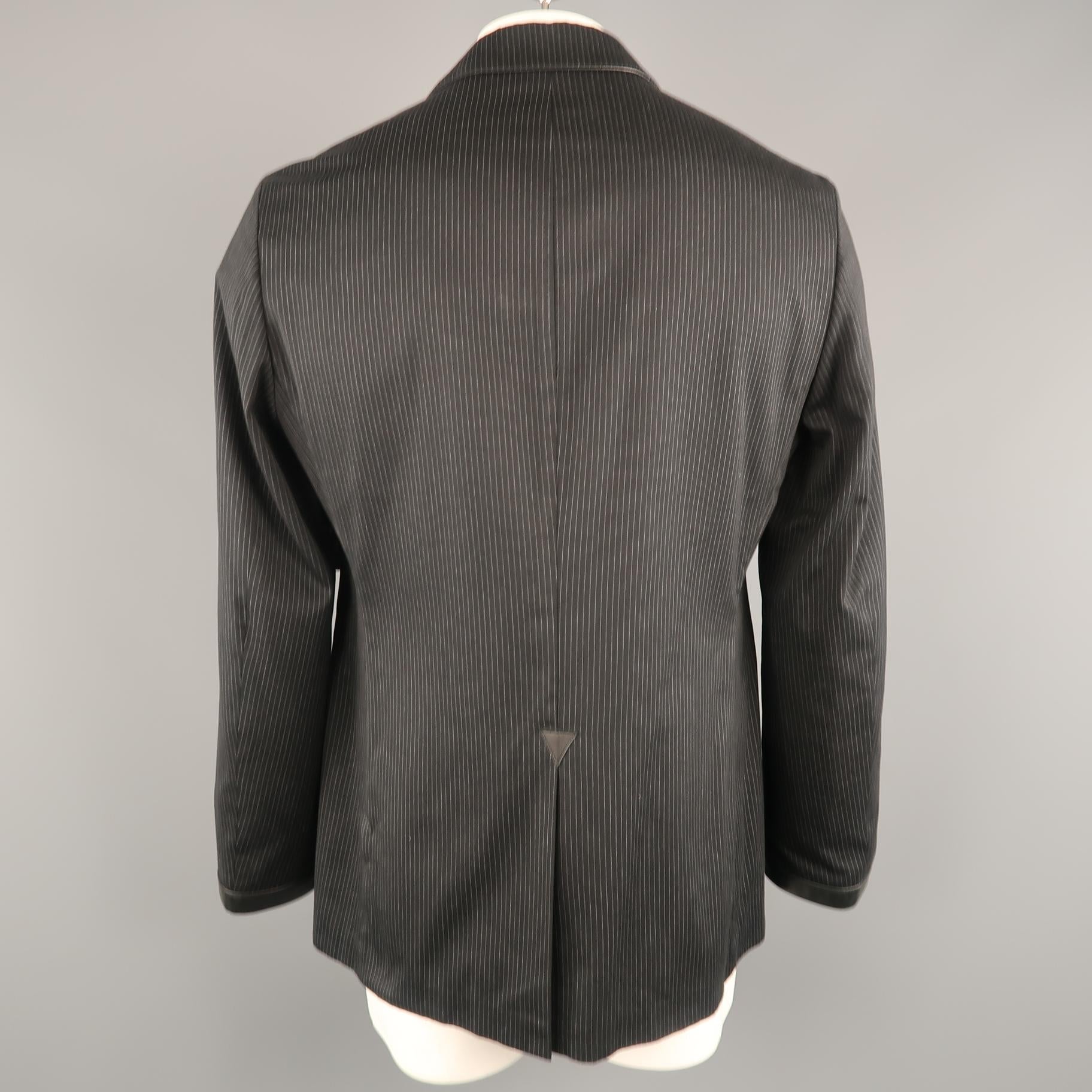 black pinstripe jacket