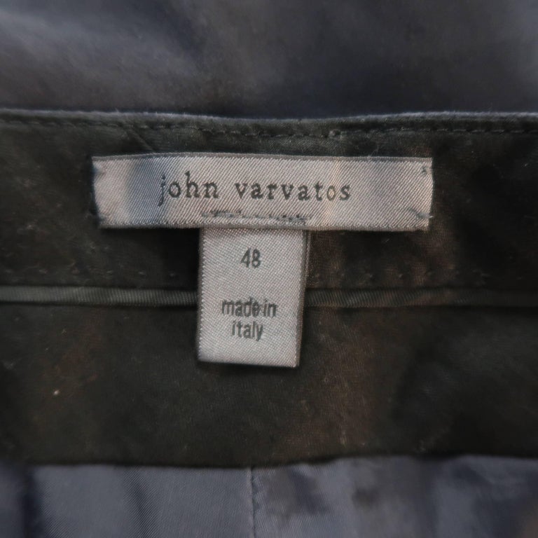 Men's JOHN VARVATOS Size 32 Navy Blue Suede Top Stitch Trim Casual ...