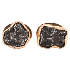 Men’s Jorge Adeler 18K Rose Gold Meteorite Nugget Cufflinks