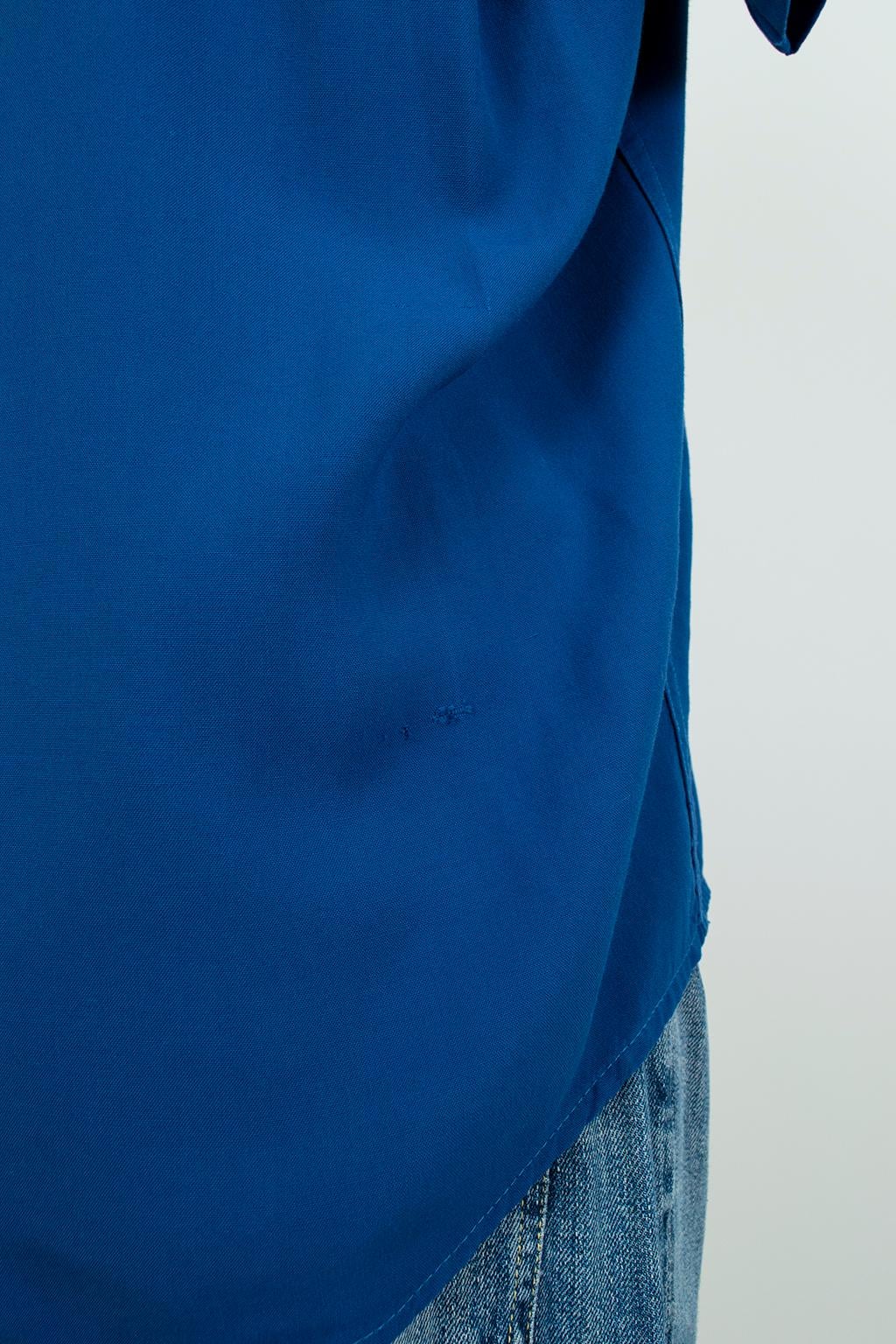 Men’s King Louie Ten Strike Royal Blue Bowling Shirt – Medium, 1950s For Sale 4