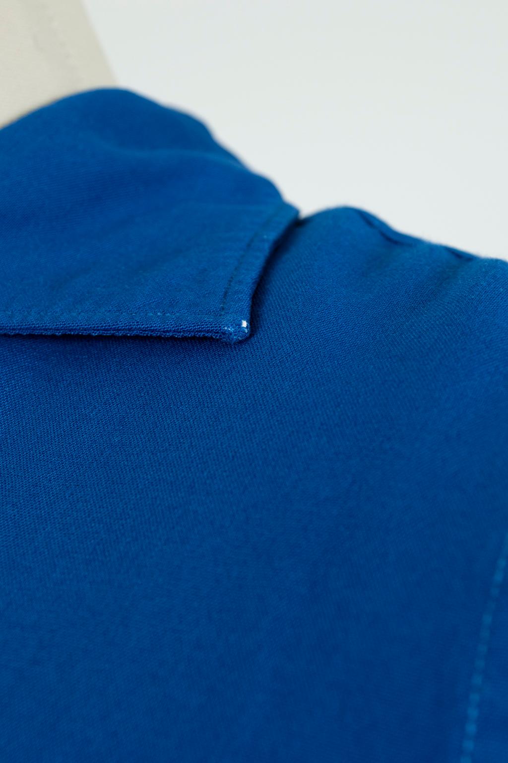 Men’s King Louie Ten Strike Royal Blue Bowling Shirt – Medium, 1950s For Sale 2