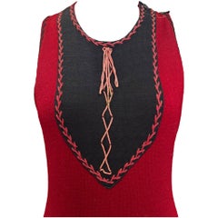 Men's Knit Red and Black Swimming Costume, 1920s