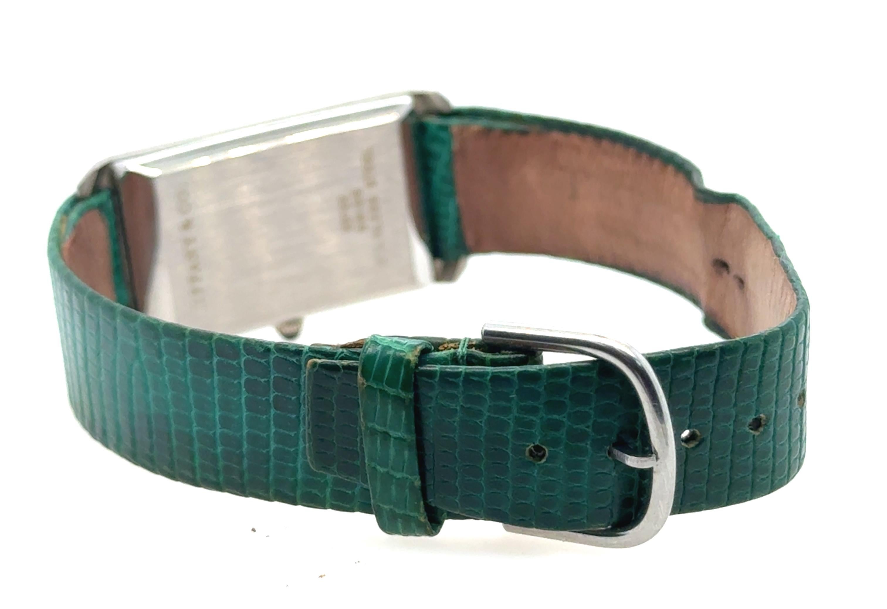 Women's or Men's Mens Ladies Tiffany & Co. Wrist Watch Quartz Green Leather Band