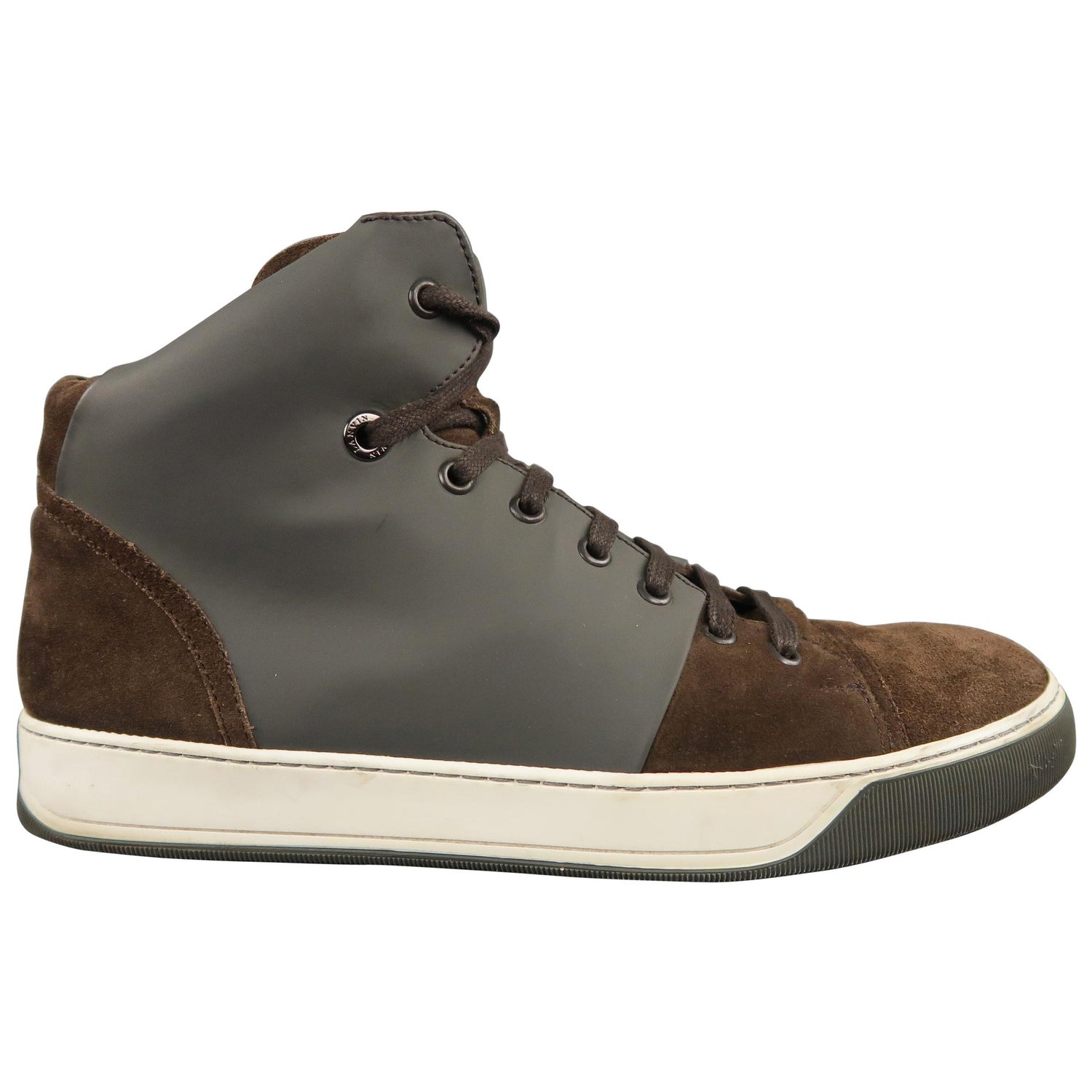 Men's LANVIN Size 8 Brown Suede and Grey Rubber High Top Sneakers at  1stDibs | lanvin grey sneakers, lanvin high top sneakers, lanvin sneakers  brown