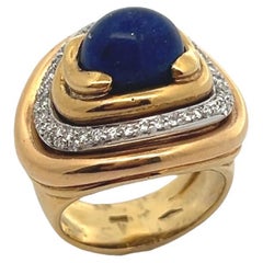 Anillo de Lapislázuli y Diamantes para Hombre
