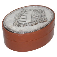 Used Men's Leather and Sterling Silver Jewelry Box