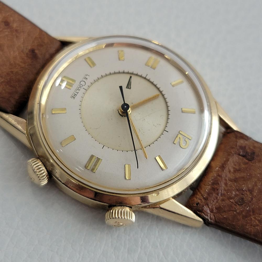 Mens LeCoultre Memovox Alarm 34mm Gold Filled Automatic 1970s All Original JM6 In Excellent Condition In Beverly Hills, CA