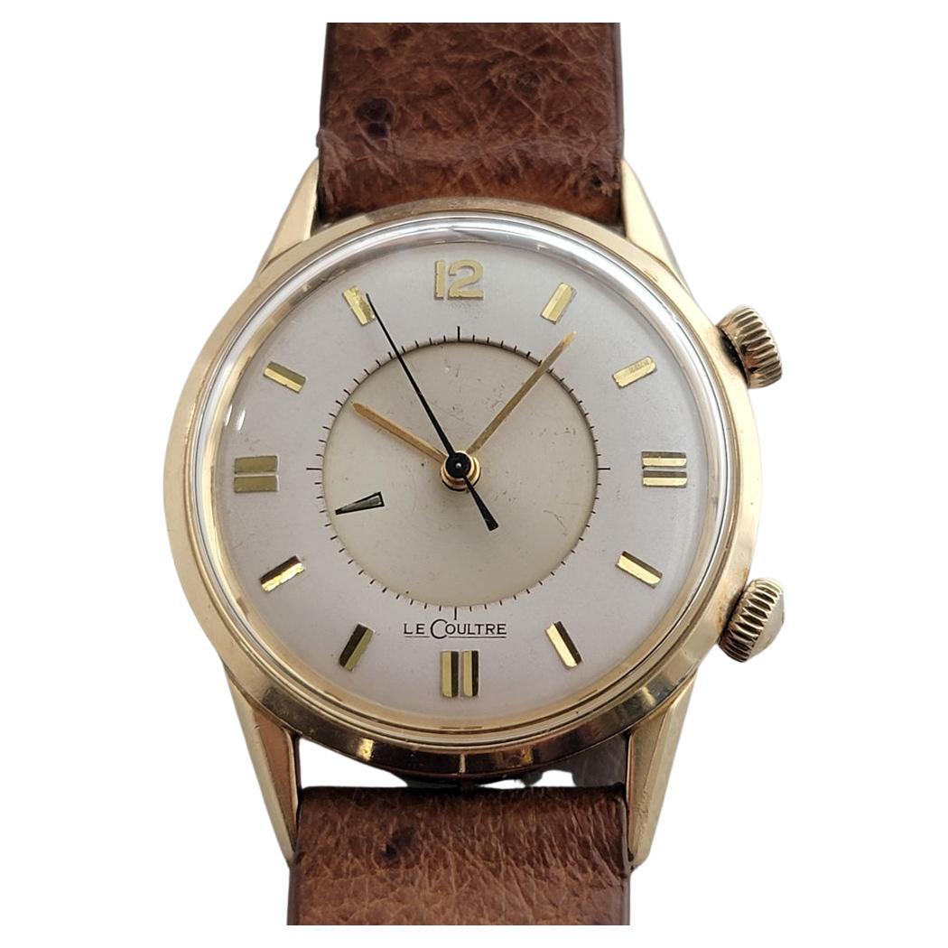 Mens LeCoultre Memovox Alarm 34mm Gold Filled Automatic 1970s All Original  JM6 For Sale at 1stDibs