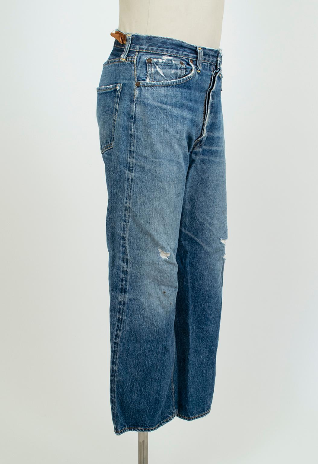 With some Levi’s fetching prices in the six-figures, it should come as no surprise that vintage jeans with the right pedigree and features are highly sought-after collectibles. Perfectly worn in, this scarce pair of early 1960s 501XXs hits all the