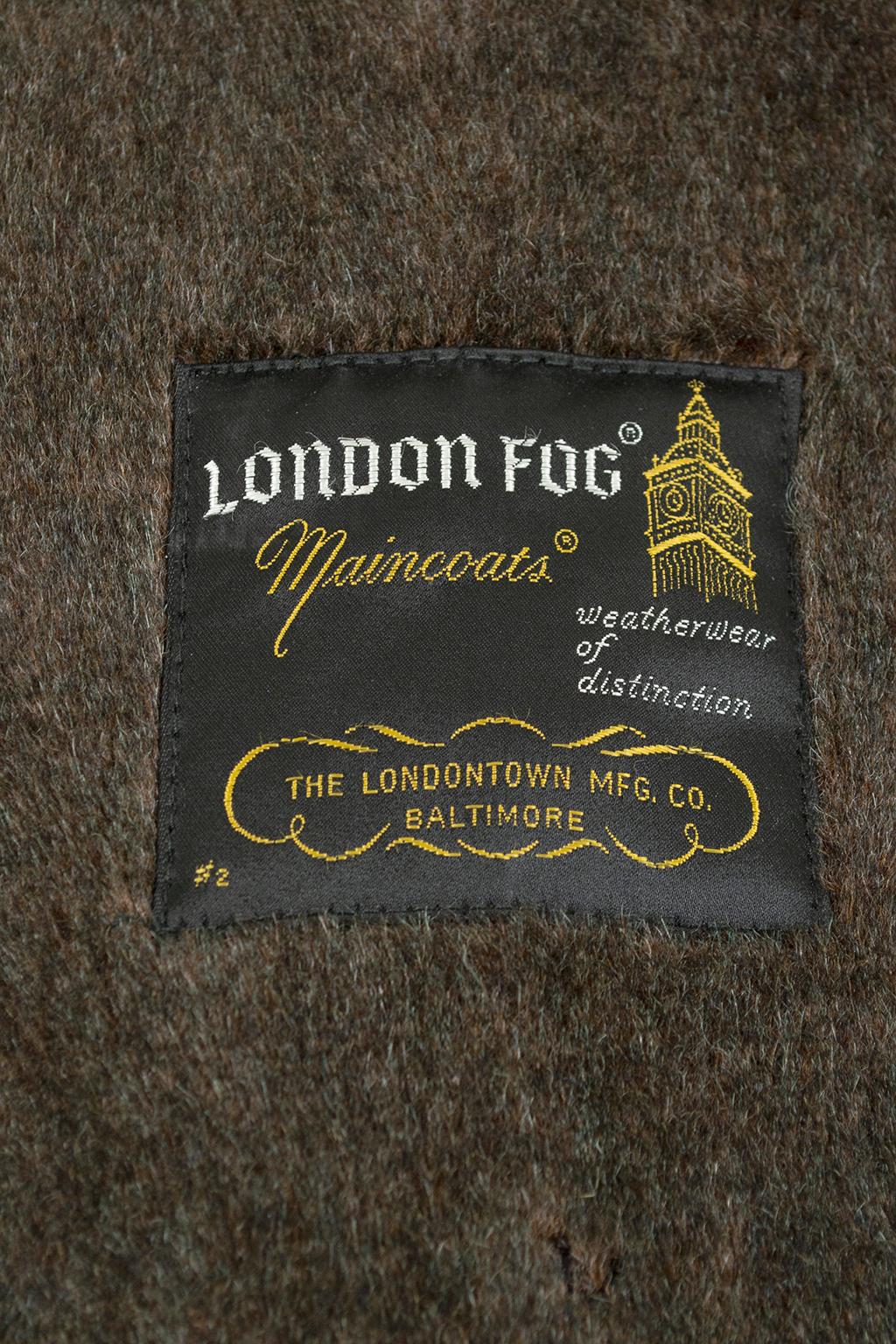 Men’s London Fog Khaki Trench Raincoat with Removable Alpaca Lining–40/ ...