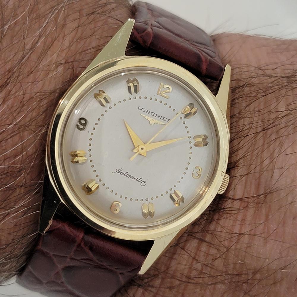 Mens Longines 2310SW 18k Solid Gold 34mm Automatic Dress Watch 1950s Swiss NA114 7