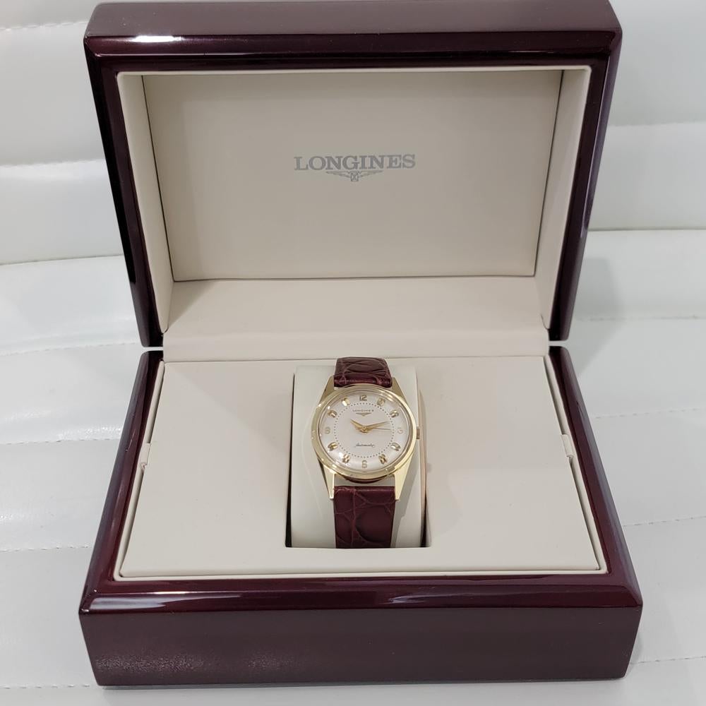 Mens Longines 2310SW 18k Solid Gold 34mm Automatic Dress Watch 1950s Swiss NA114 10