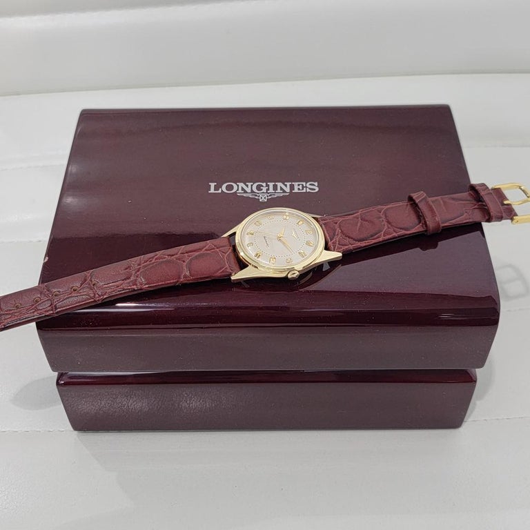 Mens Longines 2310SW 18k Solid Gold 34mm Automatic Dress Watch 1950s Swiss  NA114 at 1stDibs