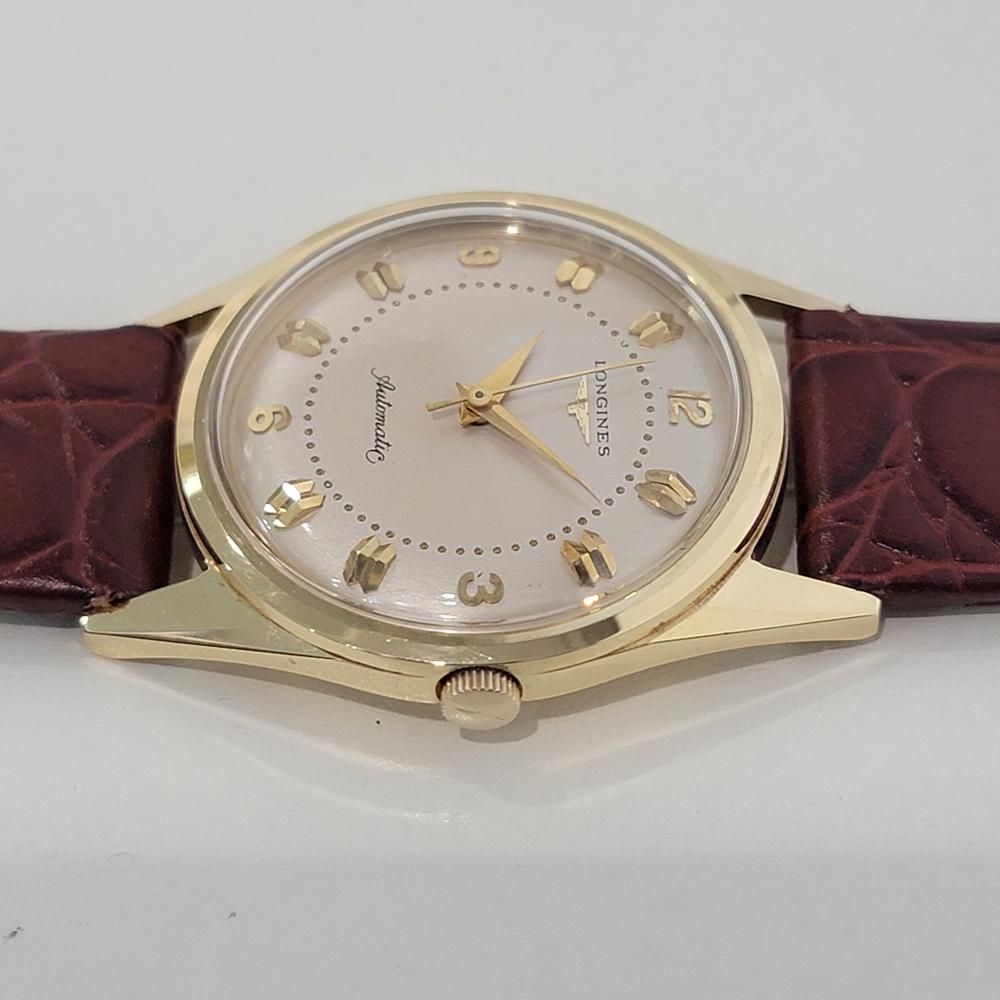 Mens Longines 2310SW 18k Solid Gold 34mm Automatic Dress Watch 1950s Swiss NA114 1