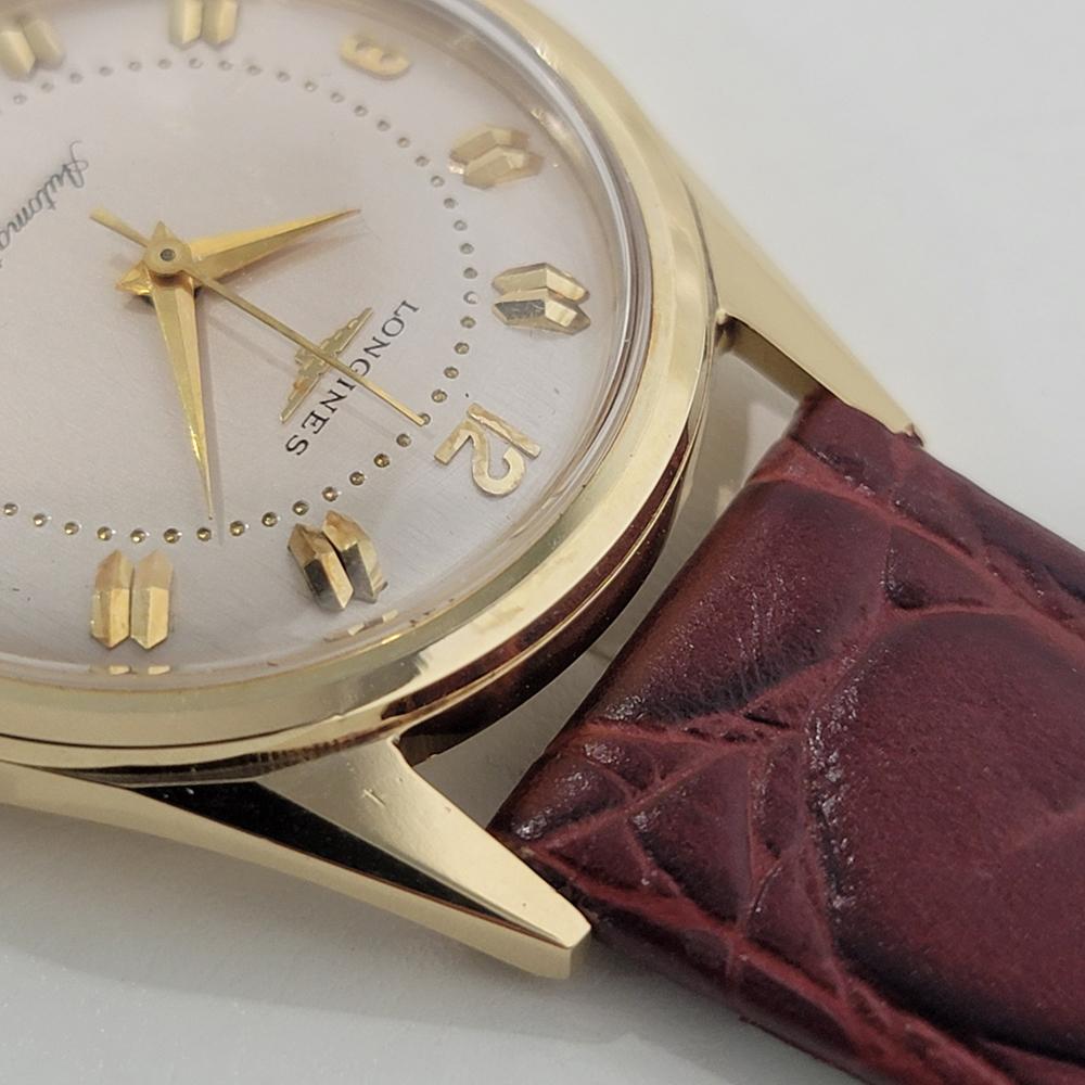 Mens Longines 2310SW 18k Solid Gold 34mm Automatic Dress Watch 1950s Swiss NA114 2