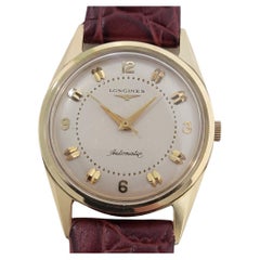 Vintage Mens Longines 2310SW 18k Solid Gold 34mm Automatic Dress Watch 1950s Swiss NA114