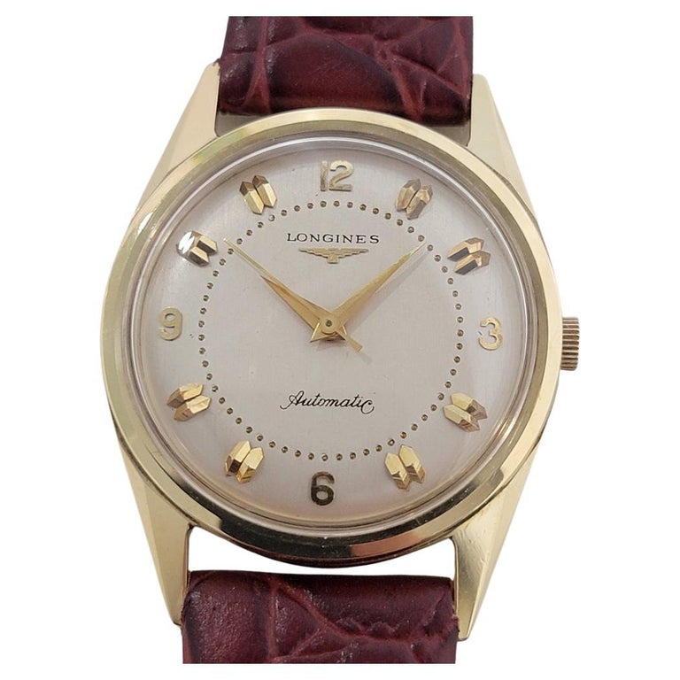 Mens Longines 2310SW 18k Solid Gold 34mm Automatic Dress Watch 1950s Swiss NA114 at 1stDibs Mens Longines 2310SW 18k Solid Gold 34mm Automatic Dress Watch 1950s Swiss NA114 at 1stDibs