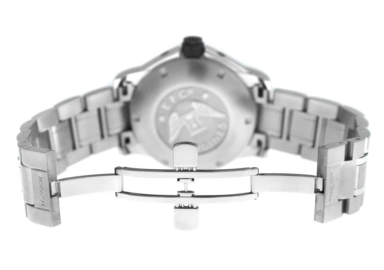 Men's Longines Admiral GMT L3.668.4.56.6 Steel Automatic Watch In Good Condition For Sale In New York, NY