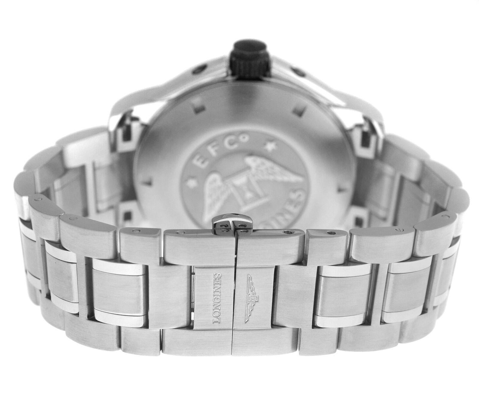 Men's Longines Admiral GMT L3.668.4.56.6 Steel Automatic Watch For Sale 1