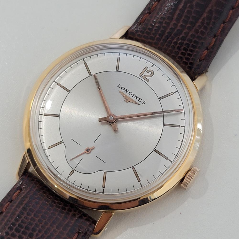 Men's Mens Longines cal 30L 18k Gold Manual Wind Dress Watch 1950s Swiss Vintage NA119