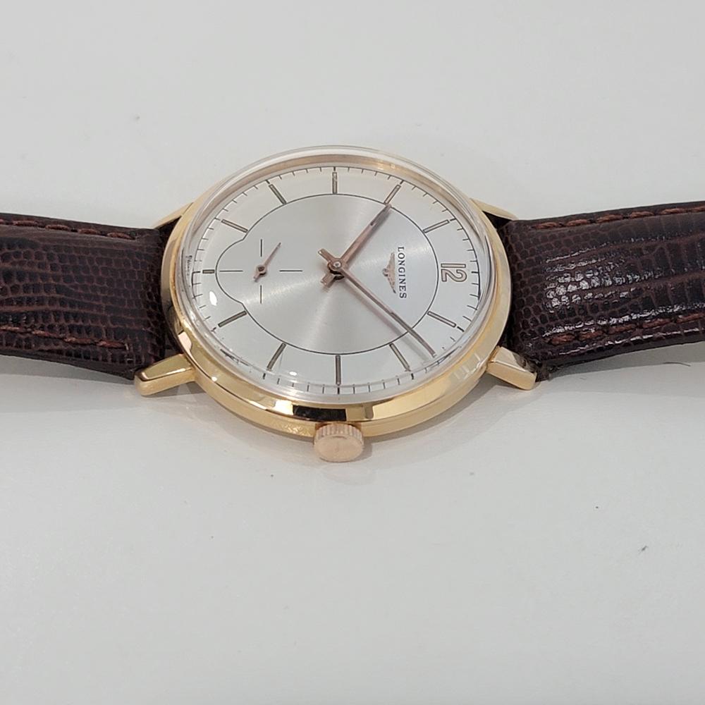 Mens Longines cal 30L 18k Gold Manual Wind Dress Watch 1950s Swiss Vintage NA119 1