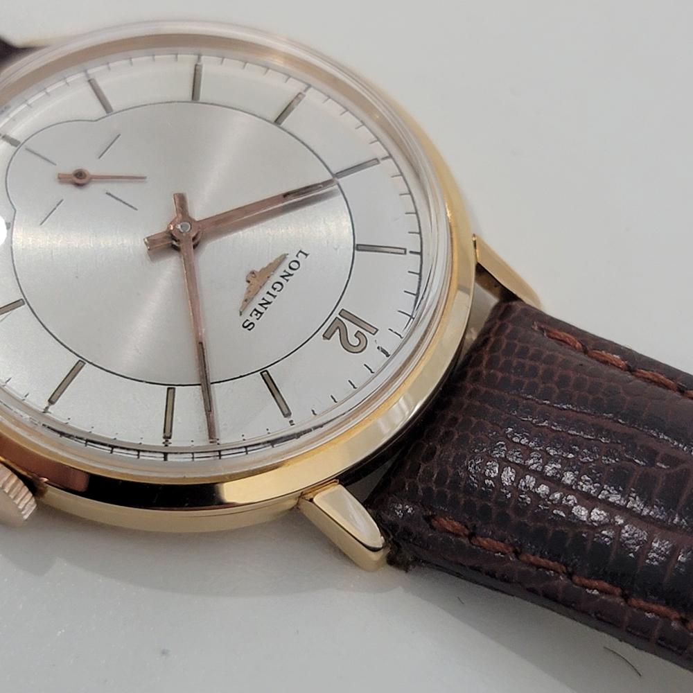 Mens Longines cal 30L 18k Gold Manual Wind Dress Watch 1950s Swiss Vintage NA119 2