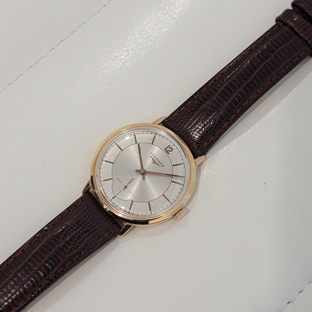 Mens Longines cal 30L 18k Gold Manual Wind Dress Watch 1950s Swiss Vintage NA119 3