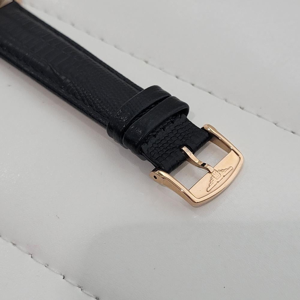 Mens Longines Conquest 18k Rose Gold Manual Wind Date Dress Watch 1950s NA120 4