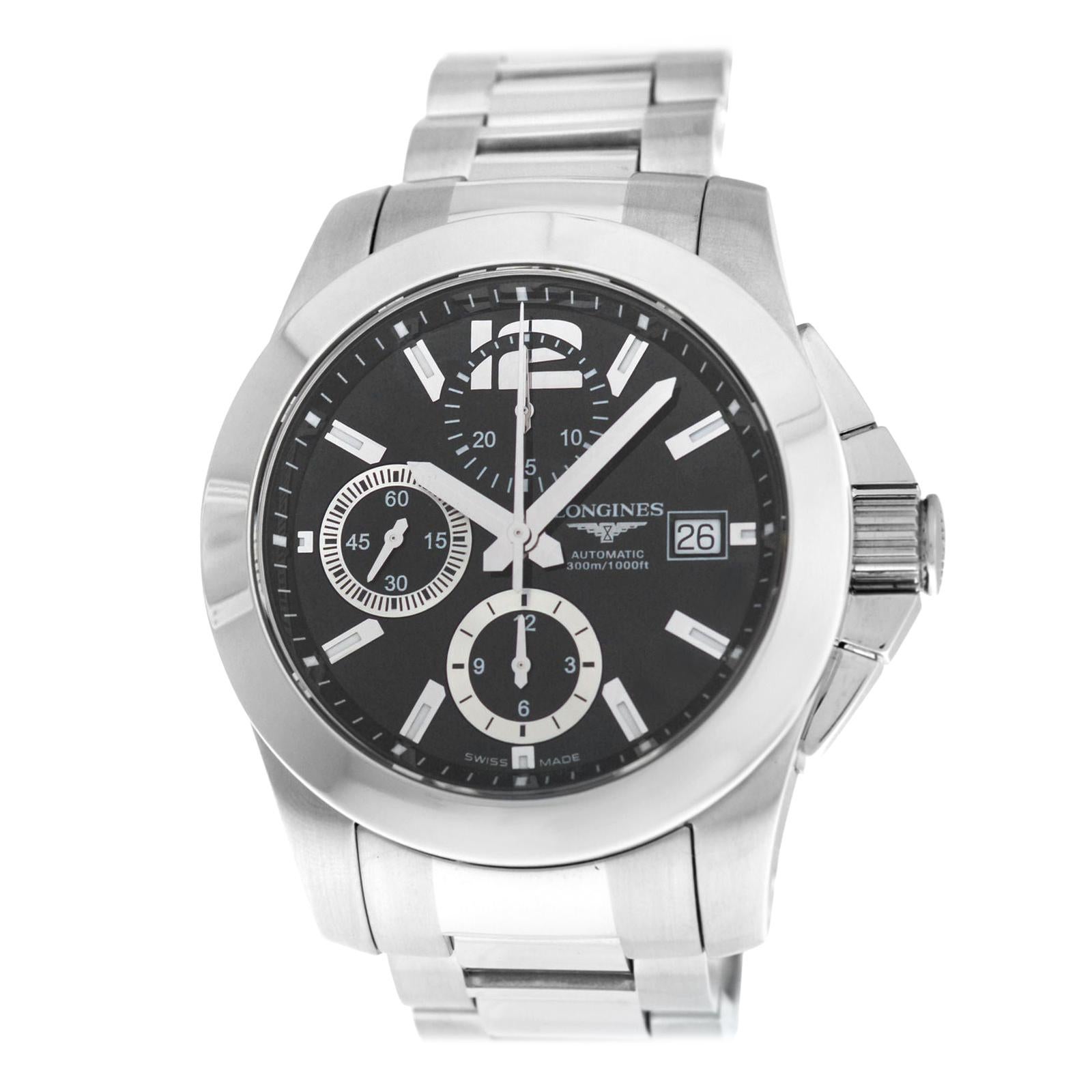 Men's Longines Conquest L3.662.4 Steel Chronogarph Automatic Watch