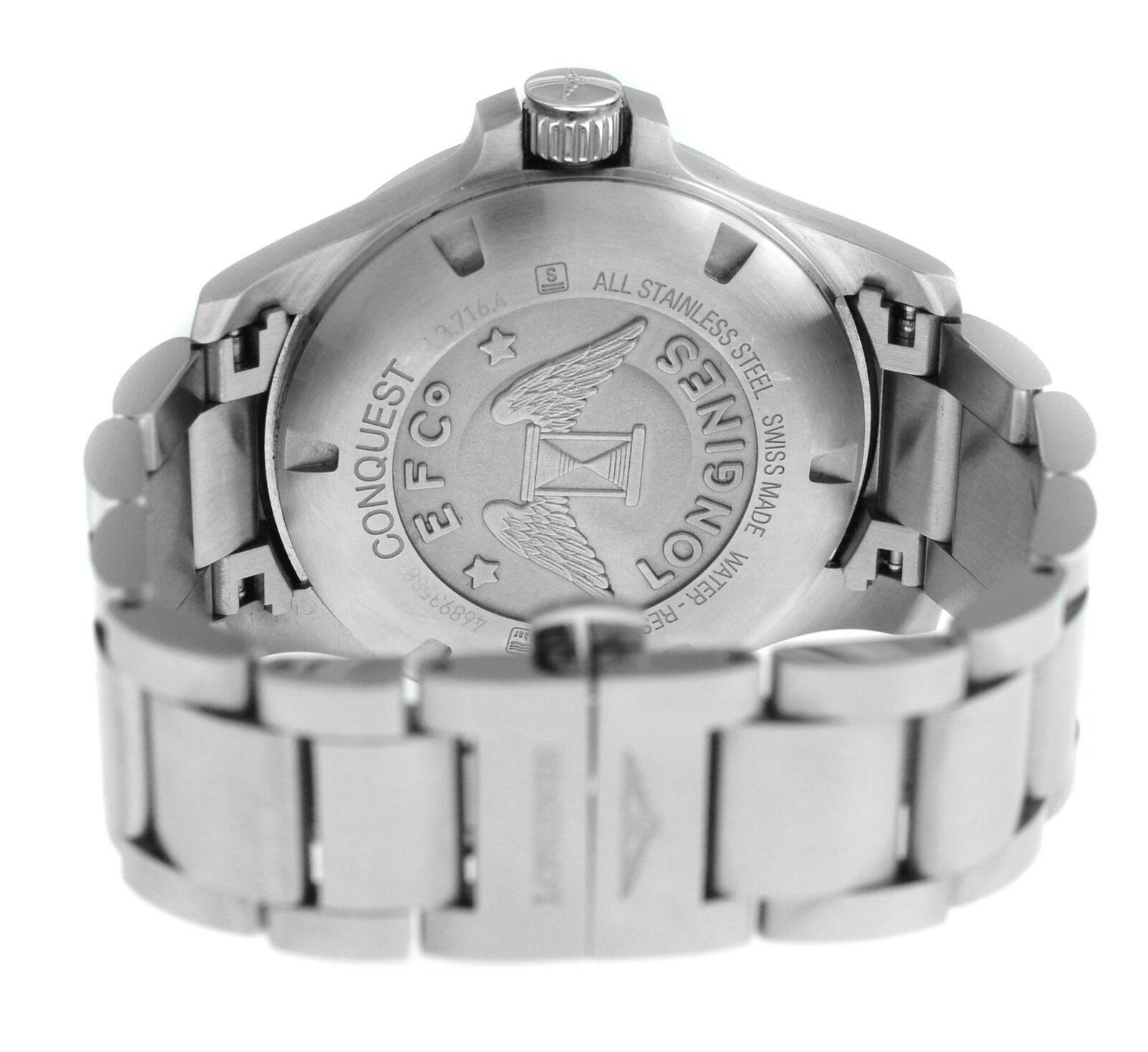 Women's or Men's Men's Longines Conquest V.H.P. L3.716.4.76.6 Steel Quartz Date Watch For Sale