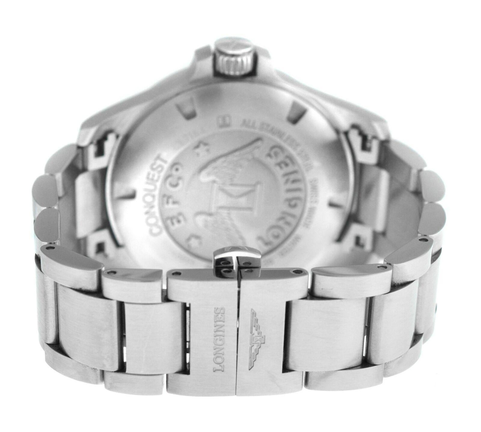 Men's Longines Conquest V.H.P. L3.716.4.76.6 Steel Quartz Date Watch For Sale 1