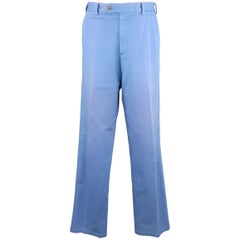 Men's LORO PIANA Size 34 Washed Blue Cotton Chino Pants
