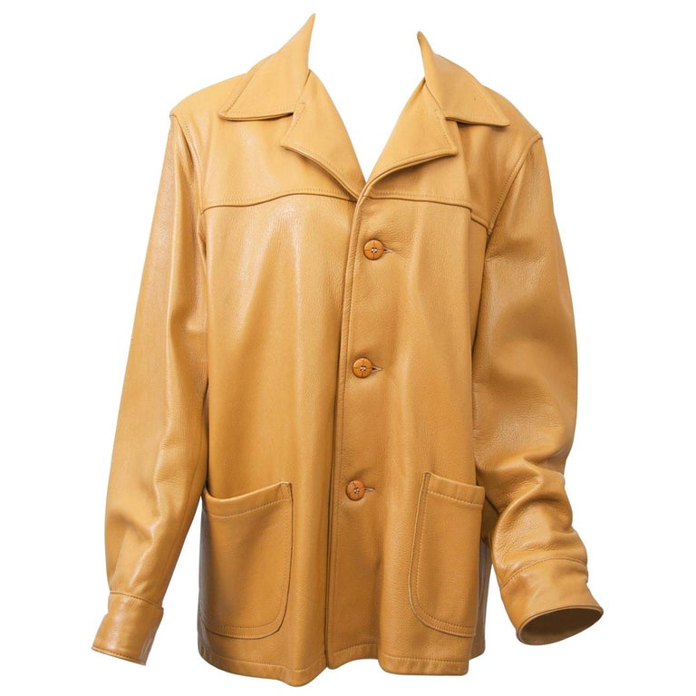 Men's Luggage Leather Jacket at 1stDibs