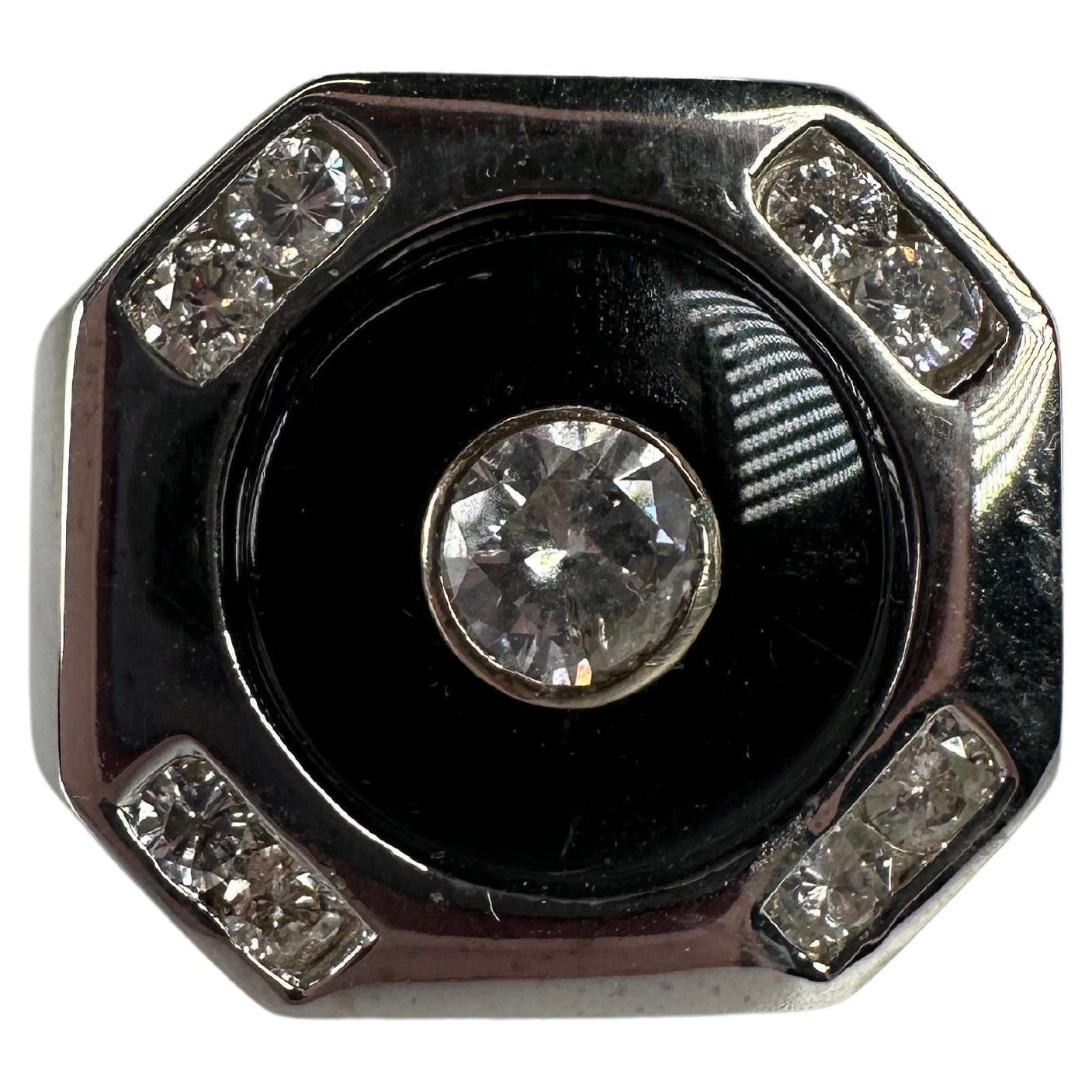 Mens Lujoso anillo de diamantes cóctel declaración anillo 14KT oro