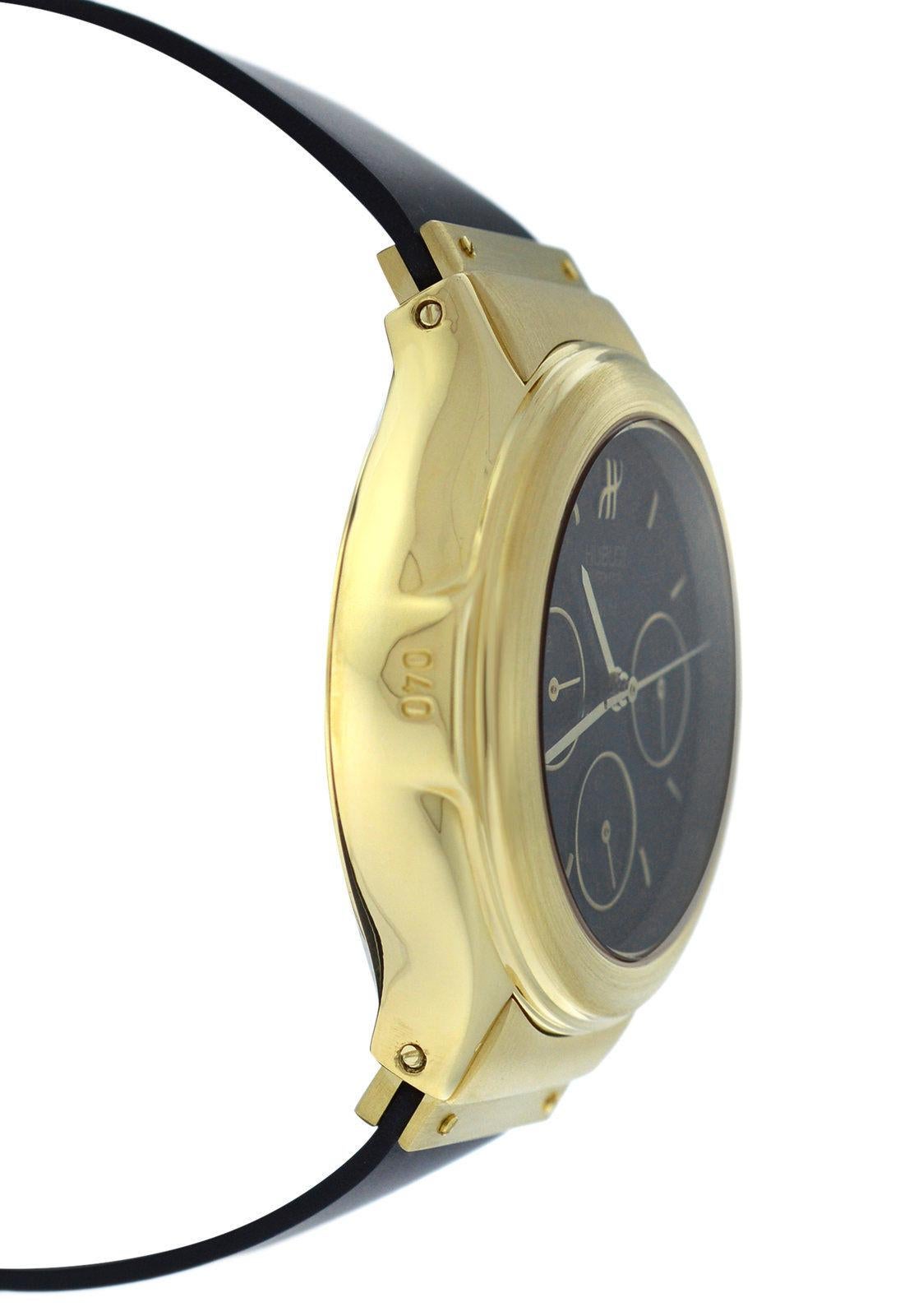 Modern Men’s Midsize Hublot MDM Geneve Classic Chrono 18 Karat Gold Automatic