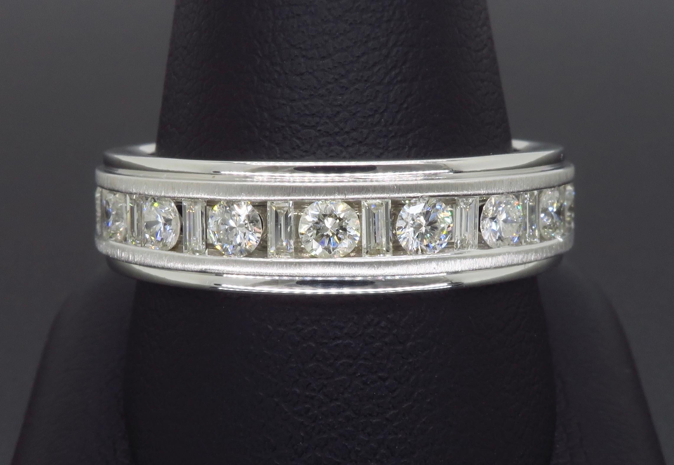 Men's Mix Cut Diamond Band In New Condition For Sale In Webster, NY