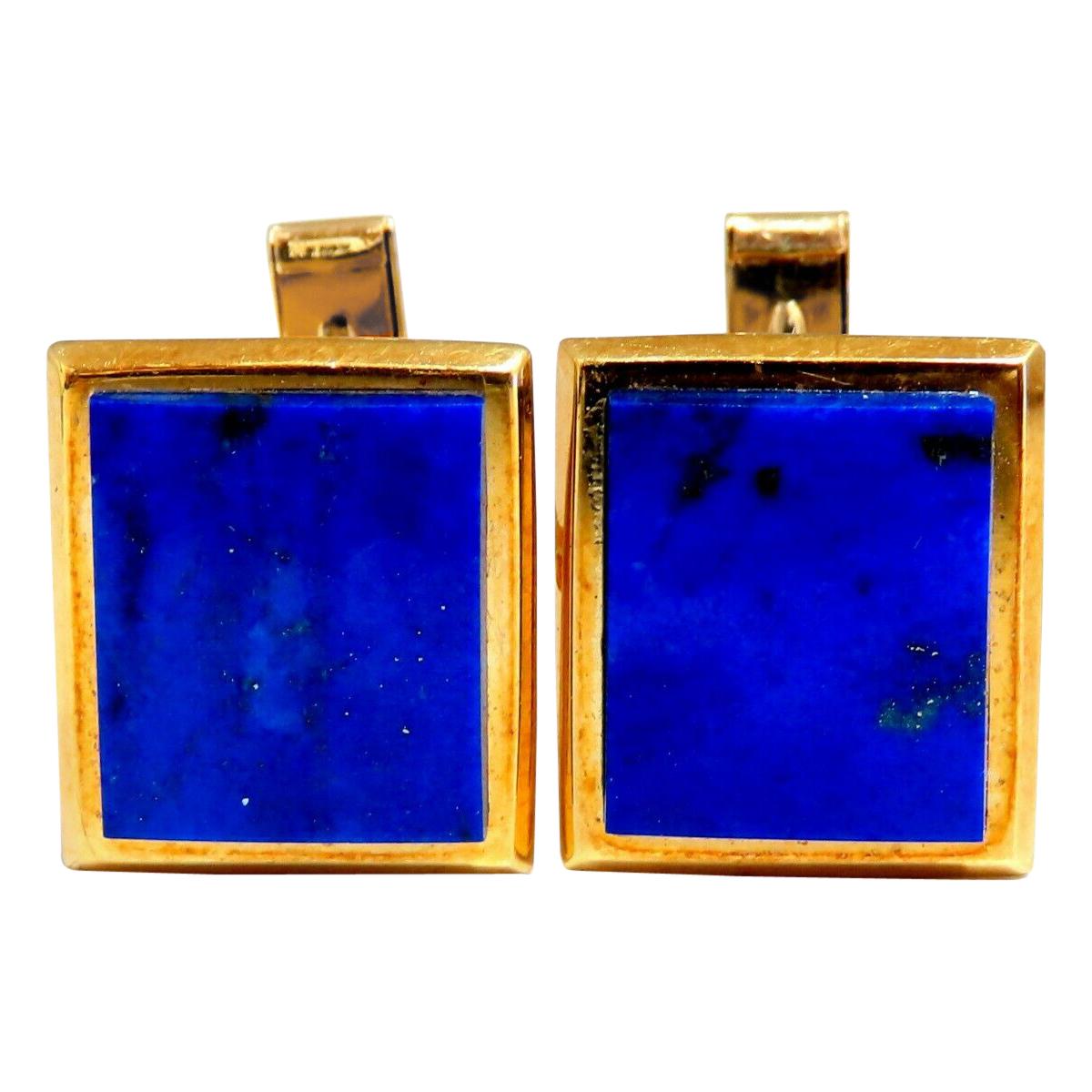 Men's Natural Lapis Lazuli Cufflink Cobalt Blues