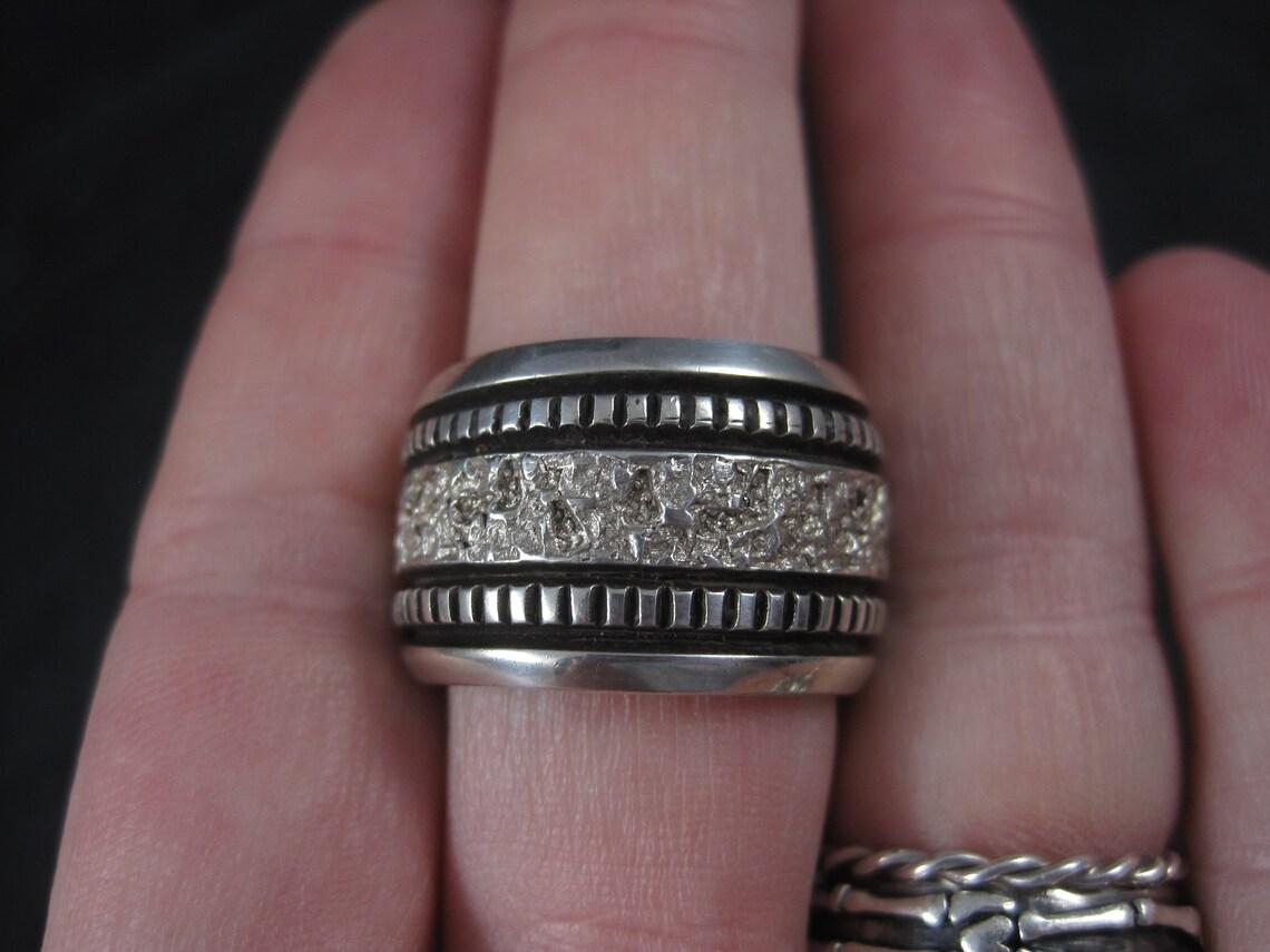 Mens Navajo Sterling Band Ring Philbert Begay Size 9 For Sale 5