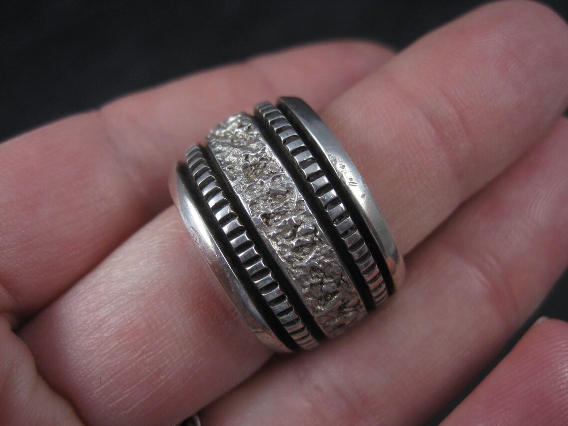 Mens Navajo Sterling Band Ring Philbert Begay Size 9 For Sale 6