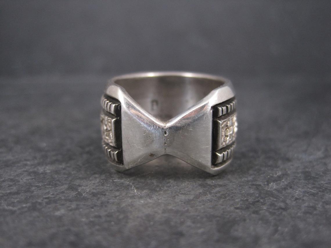 Mens Navajo Sterling Band Ring Philbert Begay Size 9 For Sale 2