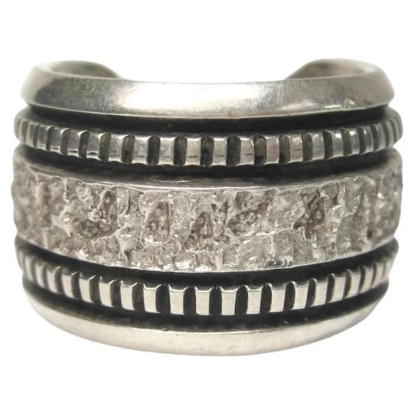 Anneau Navajo en argent sterling pour hommes Philbert Begay Taille 9 en vente