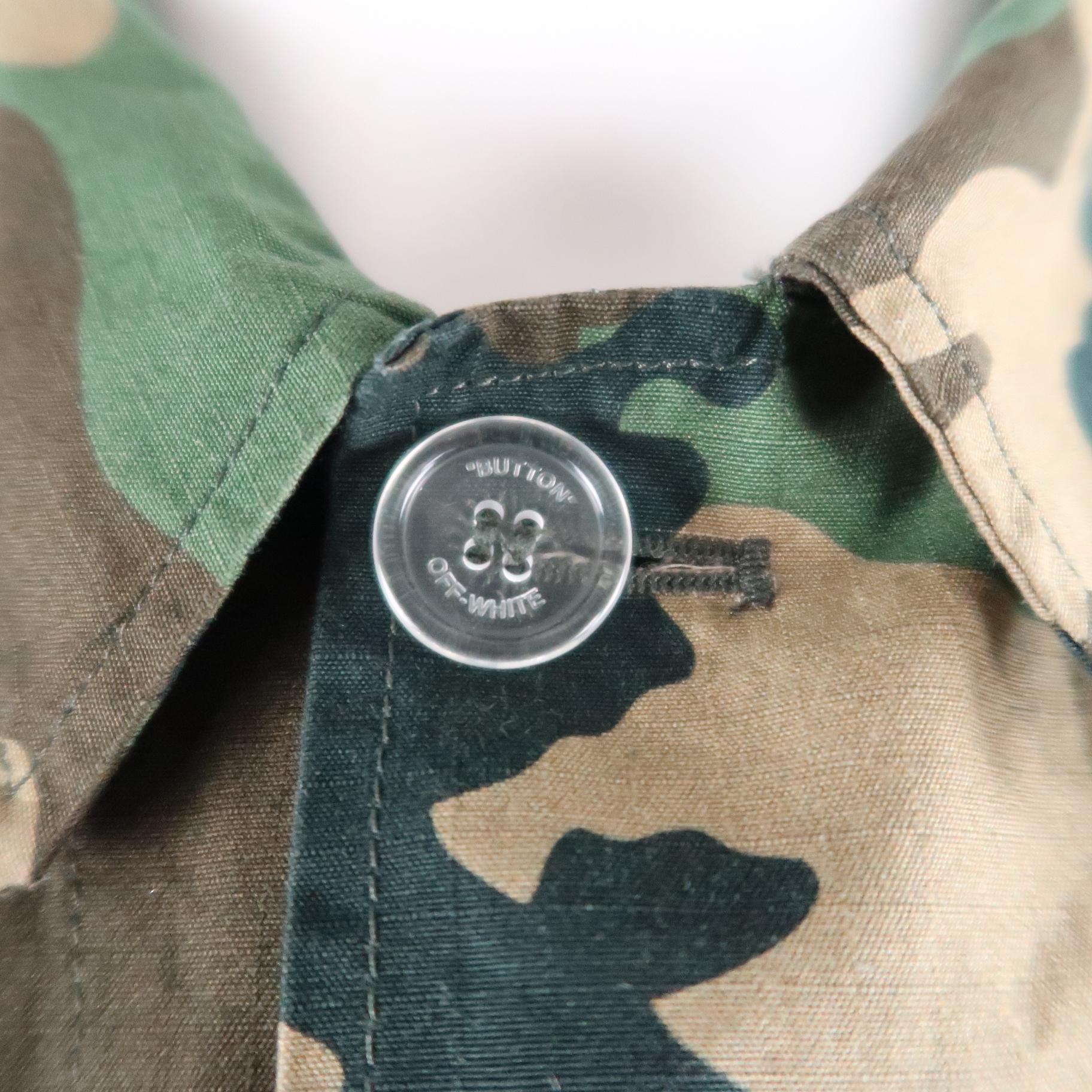 off white camo jacket with patches