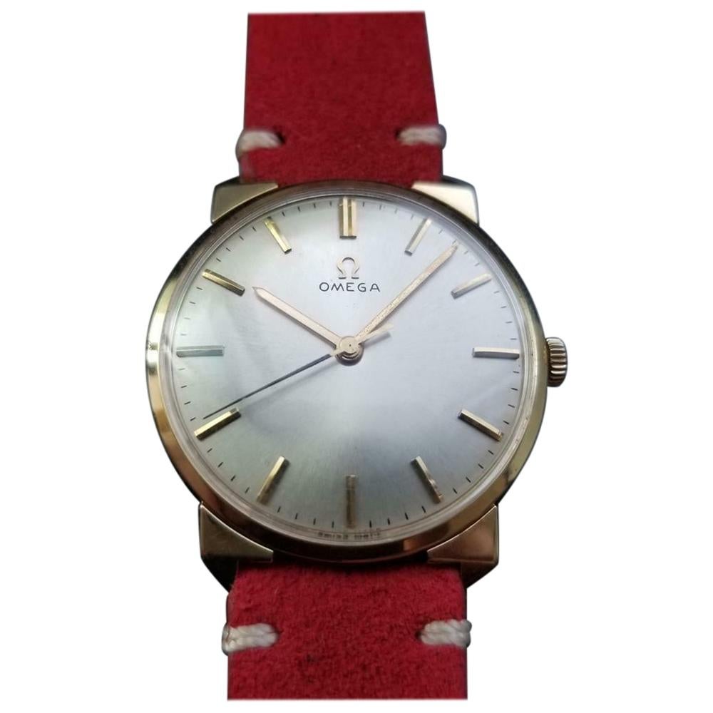 Men's Omega 14K Solid Gold Manual Hand-Wind cal.600 Dress Watch, c.1964 LV317RED