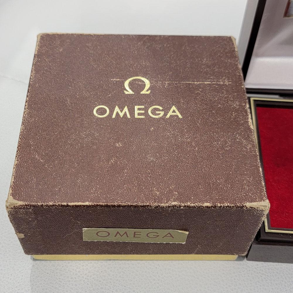 Mens Omega 14k White Gold Manual Wind Diamond Dial 1960s W Box Ra352 8