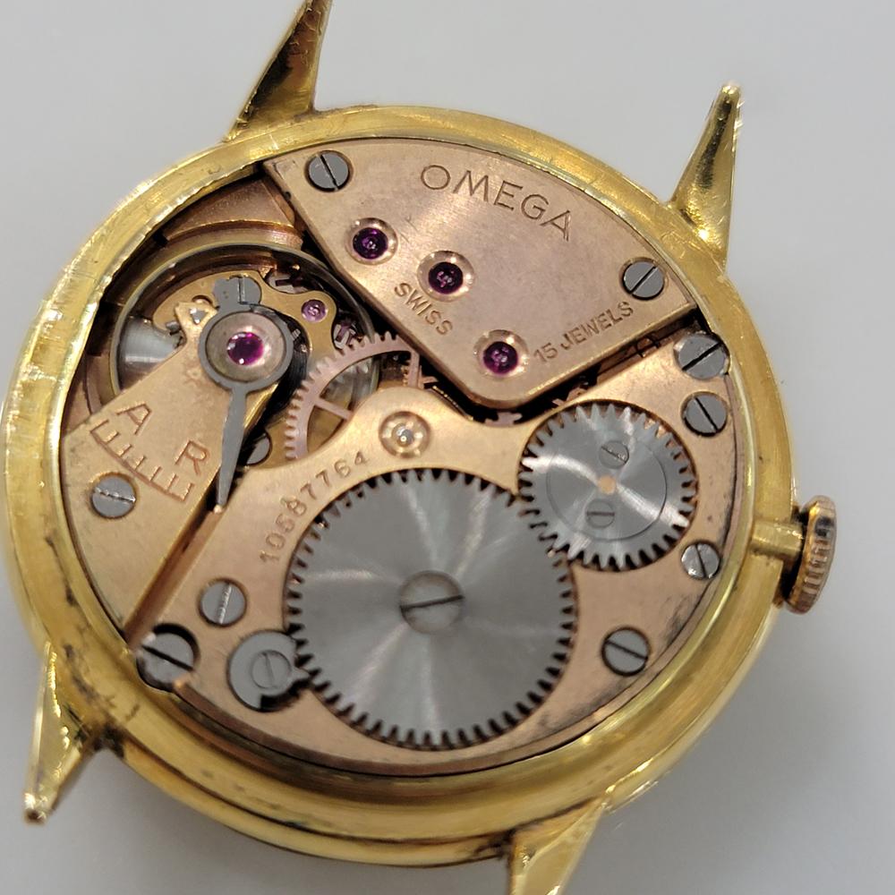 Herren Omega 35mm 18k Massivgold Cal 30T2 Handaufzugs-Uhr 1940er Jahre RA354B 5