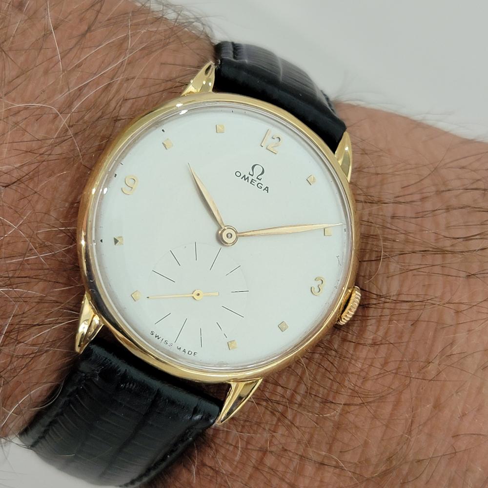Herren Omega 35mm 18k Massivgold Cal 30T2 Handaufzugs-Uhr 1940er Jahre RA354B 7