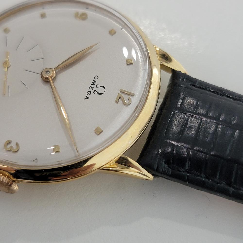 Orologio da uomo Omega 35mm in oro massiccio 18k cal 30T2 a carica manuale anni 40 RA354B