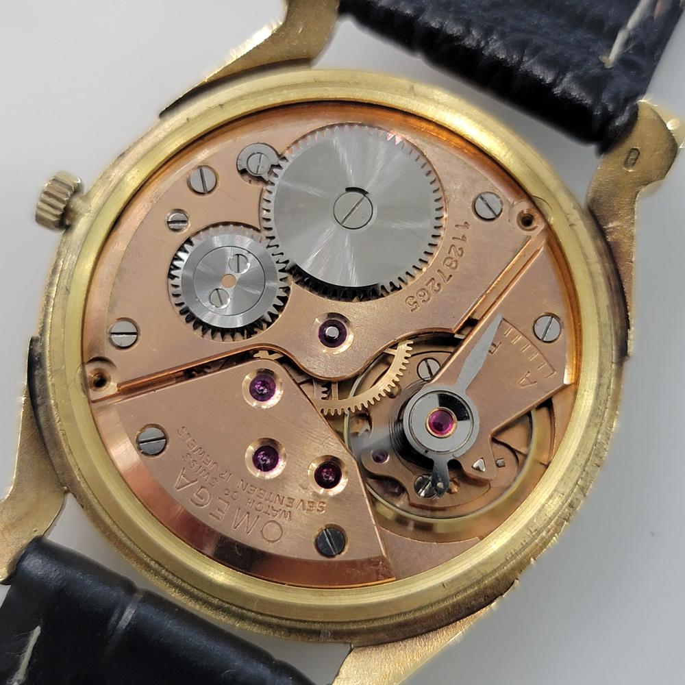 Omega cal 28 Montre habillée à remontage manuel, en or 18 carats, vintage suisse, années 1940, RA407 7
