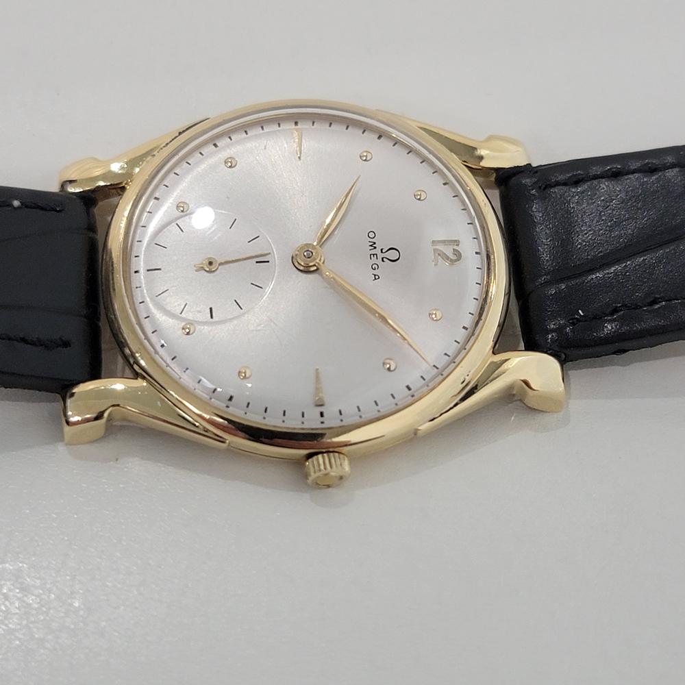 Omega cal 28 Montre habillée à remontage manuel, en or 18 carats, vintage suisse, années 1940, RA407 1